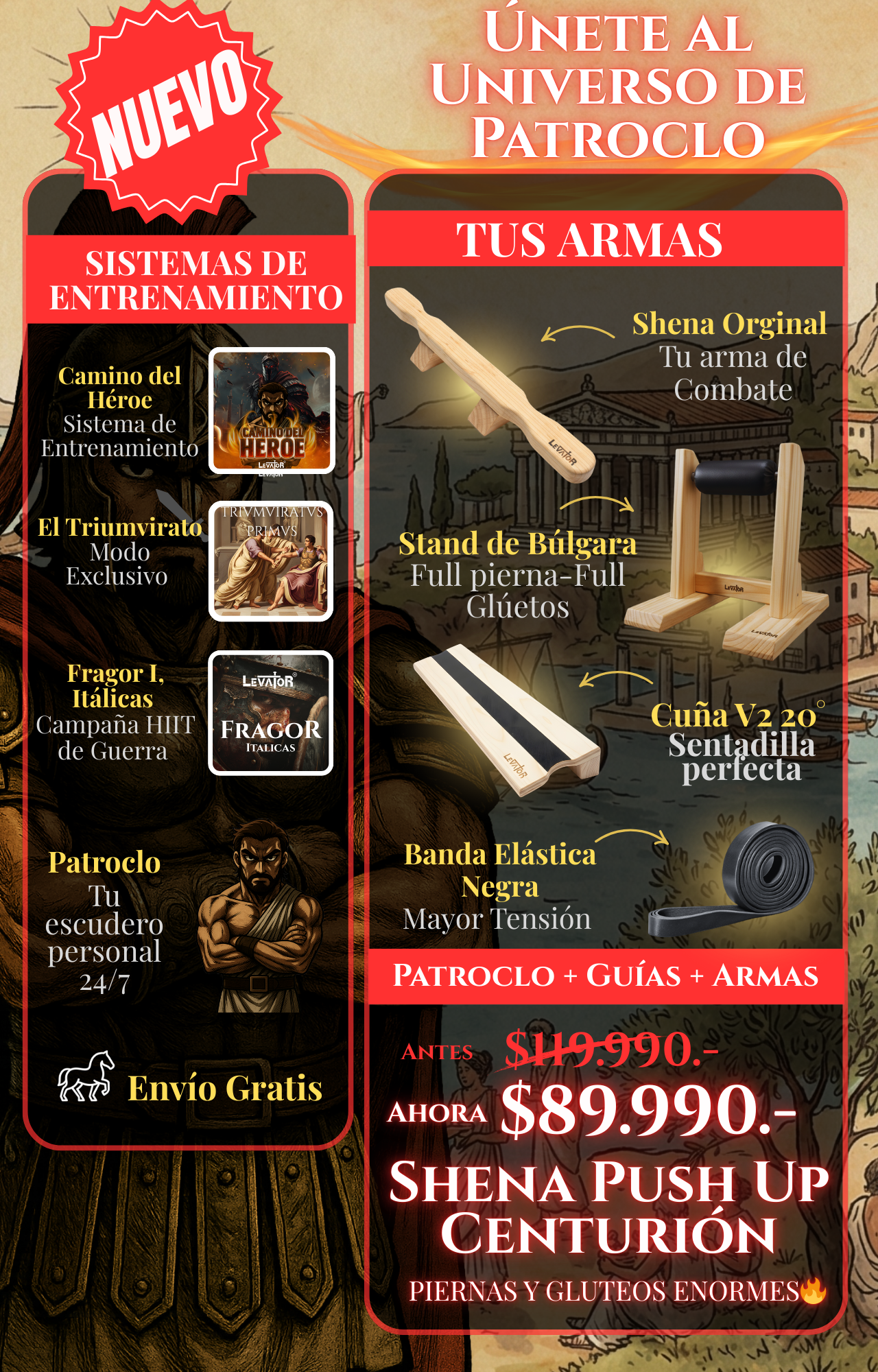 Packs Shena Push Up Board