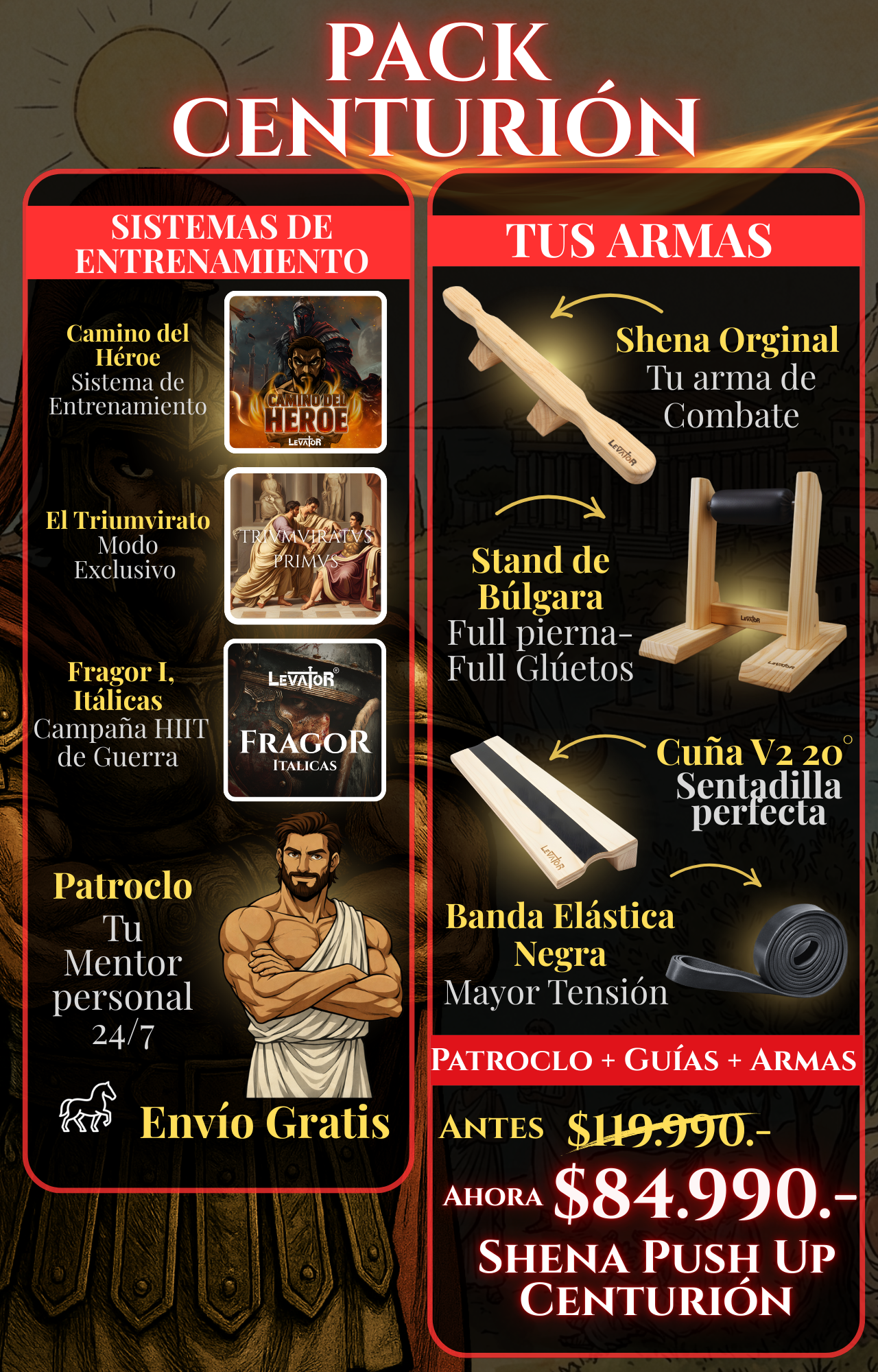 Packs Shena Push Up Board