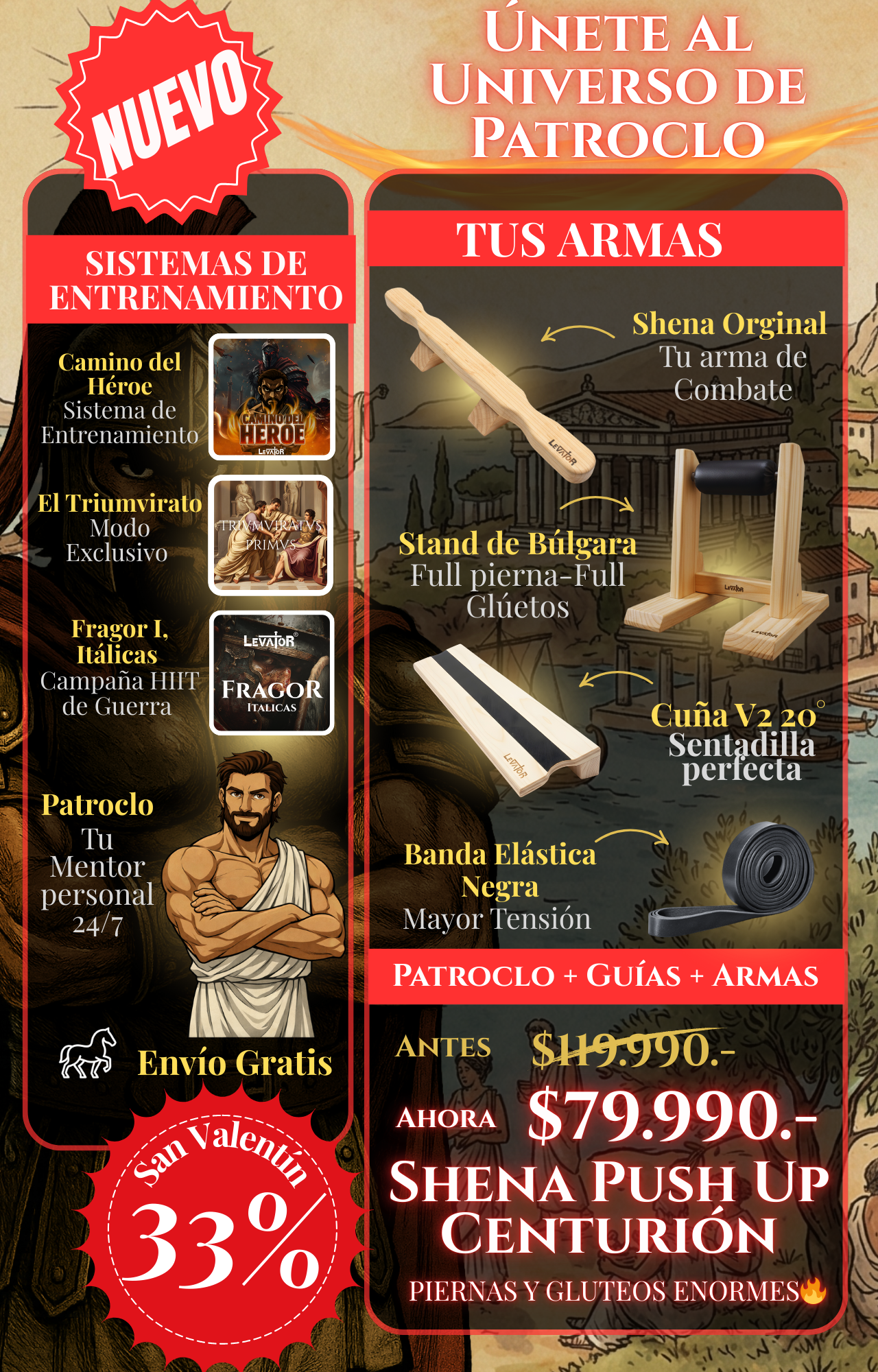 Packs Shena Push Up Board