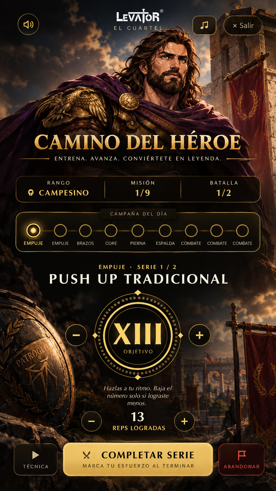 El timer te lleva el ritmo