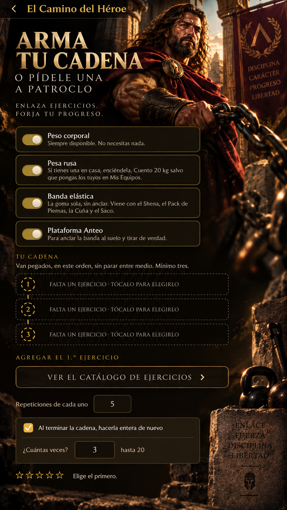 Eliges tu cadena, o armas la tuya