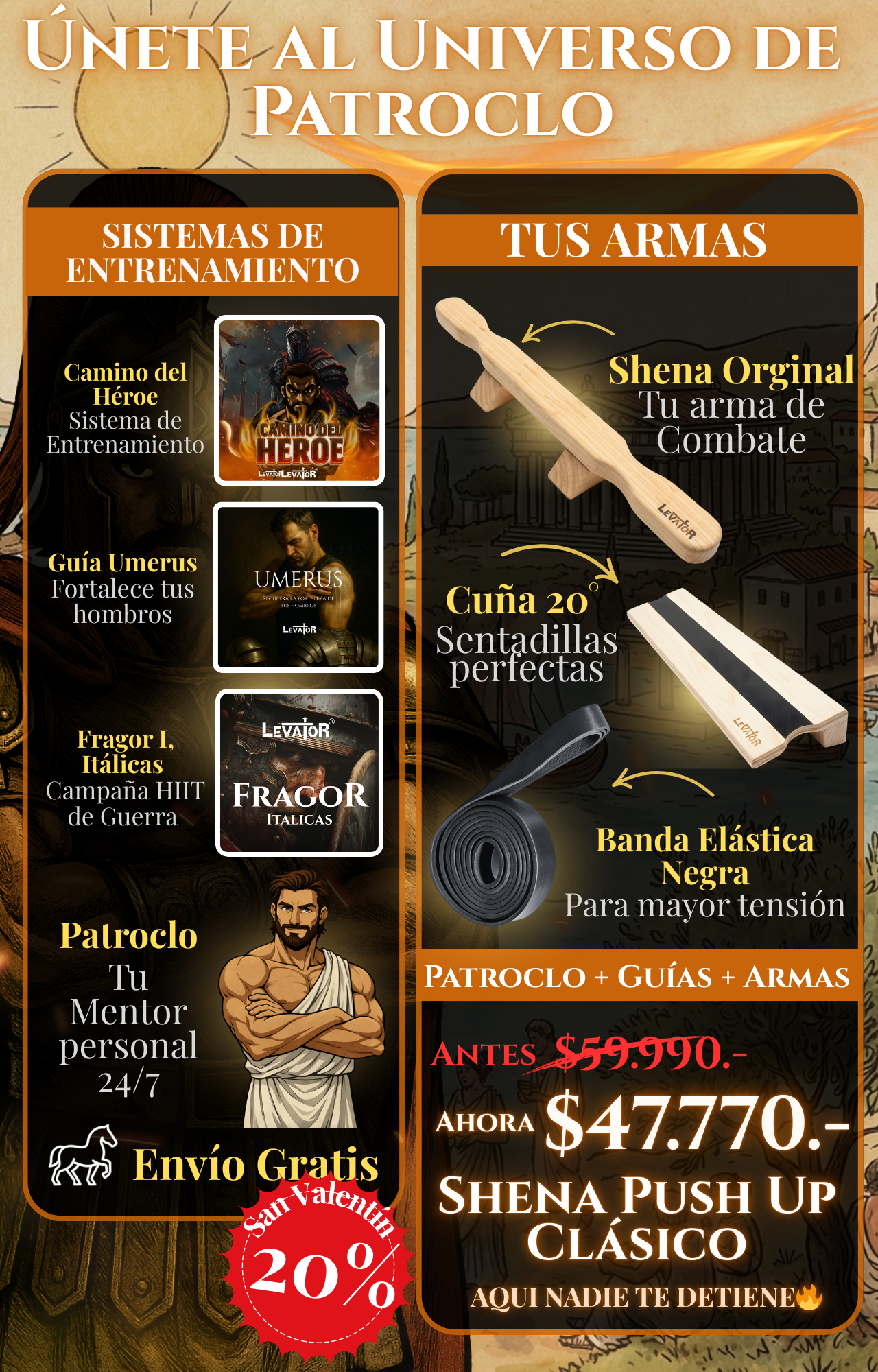 Packs Shena Push Up Board