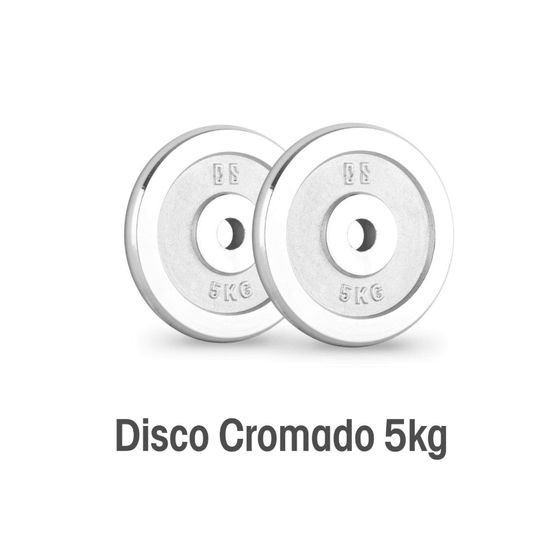 Par de Disco Preolímpico 5kg Cromado